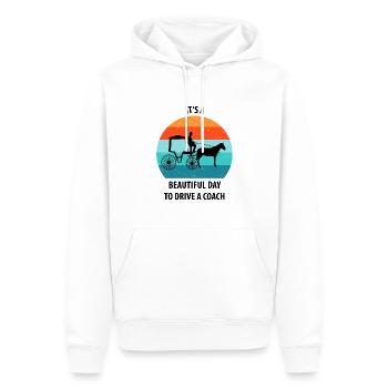 Kutscher Kutsche Pferdekutscher Kutschieren - Männer Premium Bio Hoodie - Weiß - Vorne - Nico (187cm)