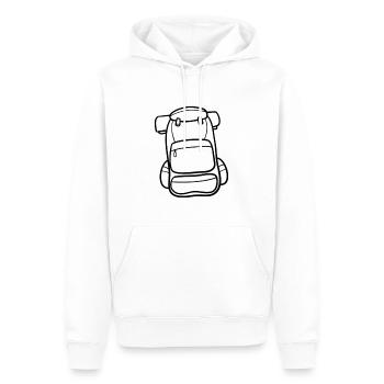 Backpack - Männer Premium Bio Hoodie - Weiß - Vorne - Nico (187cm)