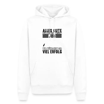 Abschiedsgeschenk Jobwechsel Kollege - Männer Premium Bio Hoodie - Weiß - Vorne - Nico (187cm)