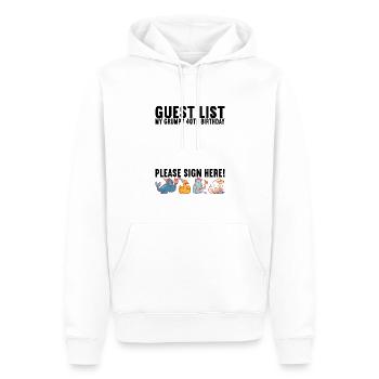 Grumpy Birthday - Men’s Premium Organic Hoodie - white - Front - Nico (187cm)
