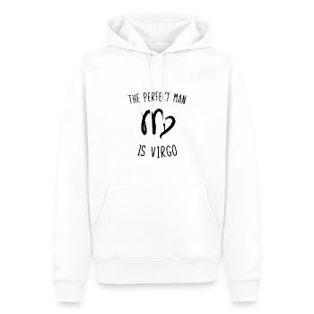 The perfect man is virgo - Sweat à capuche Premium bio Homme - blanc - Devant - Nico (187cm)