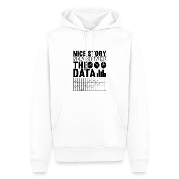 Analyste de données Data Scientist - Sweat à capuche Premium bio Homme - blanc - Devant - Nico (187cm)