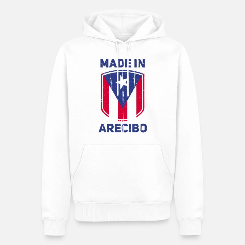 Arecibo - Sweat à capuche Premium bio Homme - blanc