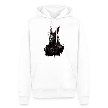 Lapin de Pâques mort-vivant avec costume - Sweat à capuche Premium bio Homme - blanc - Devant - Nico (187cm)