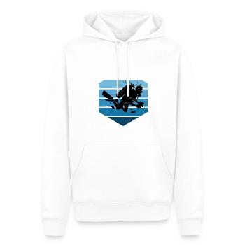 Plongée sous-marine Plongée sous-marine Hommes - Sweat à capuche Premium bio Homme - blanc - Devant - Nico (187cm)
