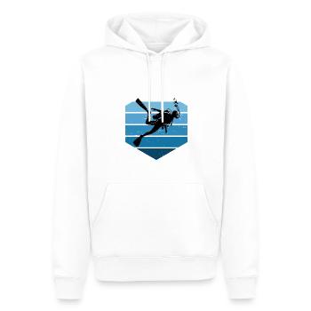 Diver Scuba Diver Diver Diving Scuba Diver - Men’s Premium Organic Hoodie - white - Front - Nico (187cm)