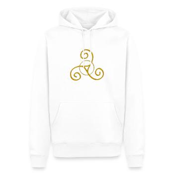 Triskele - Old Celtic Symbol 1 - Men’s Premium Organic Hoodie - white - Front - Nico (187cm)