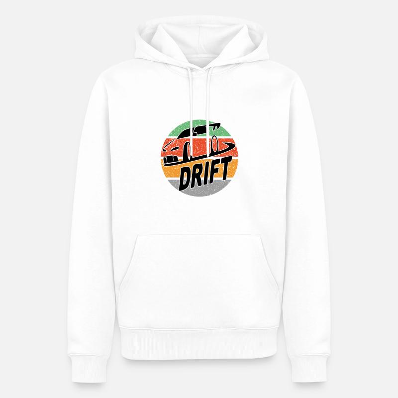 Sprüche Autofahrer Drift Drifting - Männer Premium Bio Hoodie - Weiß