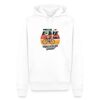 E Bike Elektrofahrrad Fahrrad fahren - Männer Premium Bio Hoodie - Weiß - Vorne - Nico (187cm)