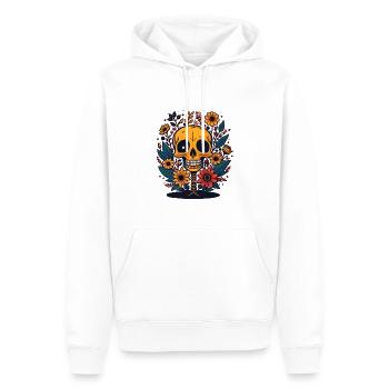 Squelette - Sweat à capuche Premium bio Homme - blanc - Devant - Nico (187cm)