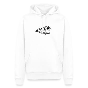 Allgäuer | Allgäu - Männer Premium Bio Hoodie - Weiß - Vorne - Nico (187cm)
