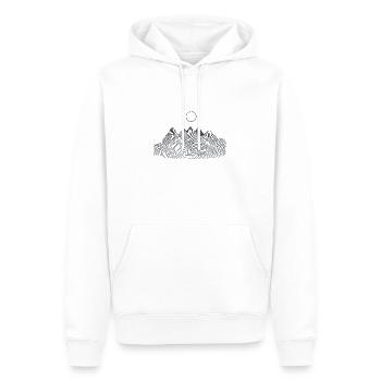 Mountains - Männer Premium Bio Hoodie - Weiß - Vorne - Nico (187cm)