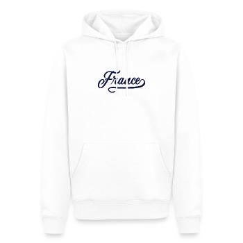 France - Sweat à capuche Premium bio Homme - blanc - Devant - Nico (187cm)