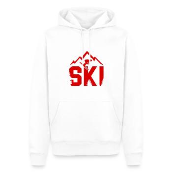 Ski Berge - Männer Premium Bio Hoodie - Weiß - Vorne - Nico (187cm)