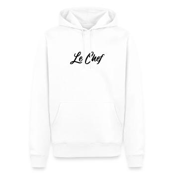Le Chef - Sweat à capuche Premium bio Homme - blanc - Devant - Nico (187cm)