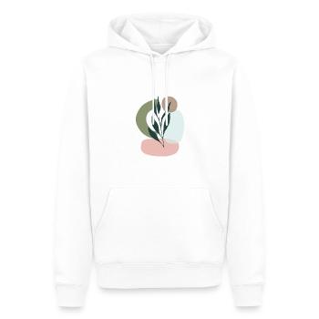 Style bohème minimaliste - Sweat à capuche Premium bio Homme - blanc - Devant - Nico (187cm)