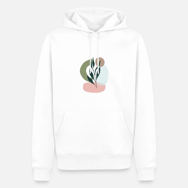 Minimalistic Boho Style - Männer Premium Bio Hoodie - Weiß