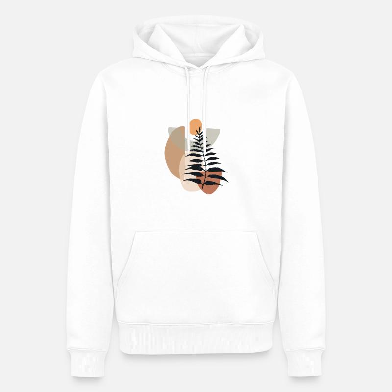 Minimalistic Boho Style - Männer Premium Bio Hoodie - Weiß