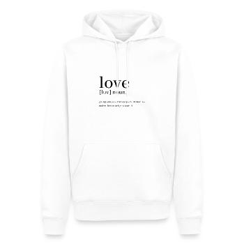 Définition de l'amour - Sweat à capuche Premium bio Homme - blanc - Devant - Nico (187cm)
