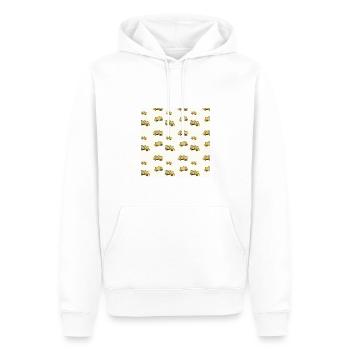 Motifs d'autobus scolaires - Rentrée scolaire 2022 - Sweat à capuche Premium bio Homme - blanc - Devant - Nico (187cm)