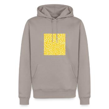 Peau d'animal avec style de couleur africaine - Sweat à capuche Premium bio Homme - taupe - Devant - Nico (187cm)
