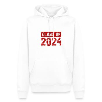 Classe de 2024 - School Abitur Student Class Child - Sweat à capuche Premium bio Homme - blanc - Devant - Nico (187cm)