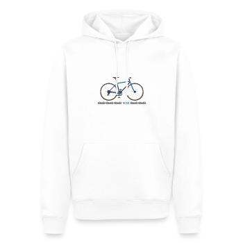 Bicycle "ride" Cyclist bike tour saddle up - Men’s Premium Organic Hoodie - white - Front - Nico (187cm)