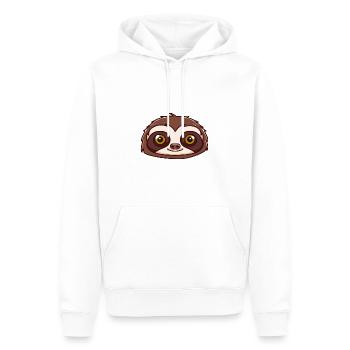 Faultier Kawaii - Männer Premium Bio Hoodie - Weiß - Vorne - Nico (187cm)