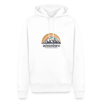 Aventure - Sweat à capuche Premium bio Homme - blanc - Devant - Nico (187cm)