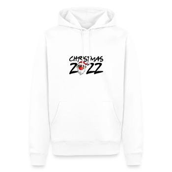 Weihnachten 2022 - Weihnachtsshirt Weihnachtsmann - Männer Premium Bio Hoodie - Weiß - Vorne - Nico (187cm)