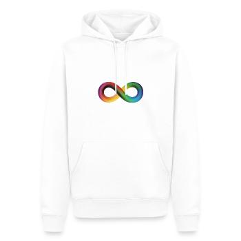 LGBTQ Flag Rainbow Infinity Sign Gay - Men’s Premium Organic Hoodie - white - Front - Nico (187cm)