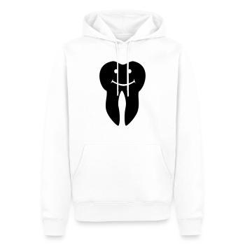 Tooth - Men’s Premium Organic Hoodie - white - Front - Nico (187cm)
