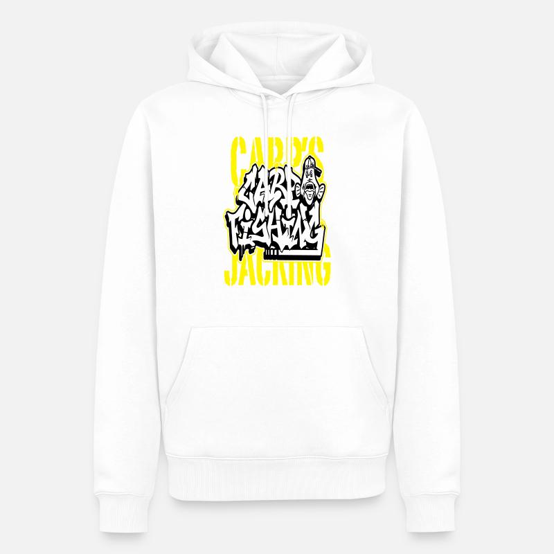 Carp's graff "CARP'S JACKING" - Sweat à capuche Premium bio Homme - blanc