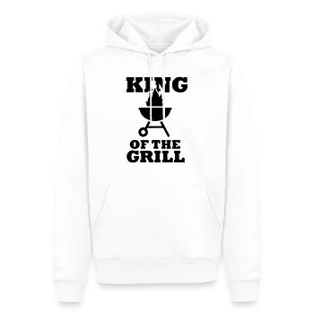 King of the Grill - Sweat à capuche Premium bio Homme - blanc - Devant - Nico (187cm)