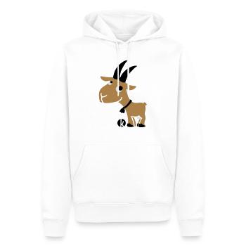 Ziege - Männer Premium Bio Hoodie - Weiß - Vorne - Nico (187cm)