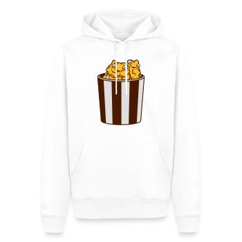 visages dessin animé comique drôle clipart beaucou - Sweat à capuche Premium bio Homme - blanc - Devant - Nico (187cm)