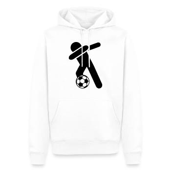dabbing fussball - Männer Premium Bio Hoodie - Weiß - Vorne - Nico (187cm)