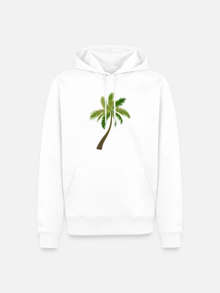 palm tree palm palms - Men’s Premium Organic Hoodie - white
