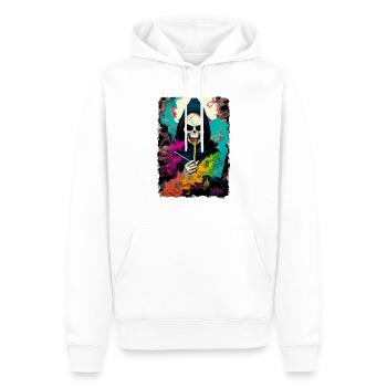 Tod in Ekstase - Männer Premium Bio Hoodie - Weiß - Vorne - Nico (187cm)