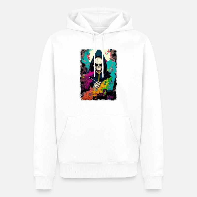 Mort en extase - Sweat à capuche Premium bio Homme - blanc