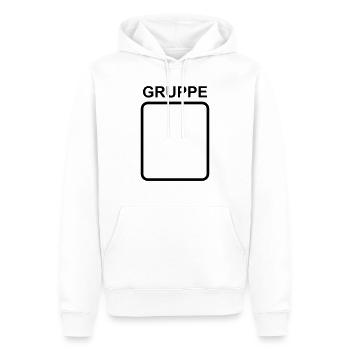 Team Gruppe Vorlage zum personalisieren - Männer Premium Bio Hoodie - Weiß - Vorne - Nico (187cm)