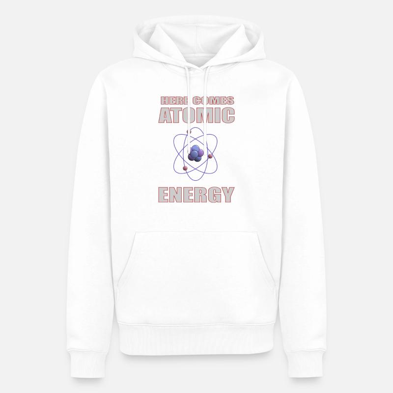 Atomic Energy Atom - Männer Premium Bio Hoodie - Weiß
