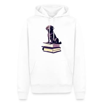 Dogs Book Read Dog Owner Dog Books Labrador - Men’s Premium Organic Hoodie - white - Front - Nico (187cm)