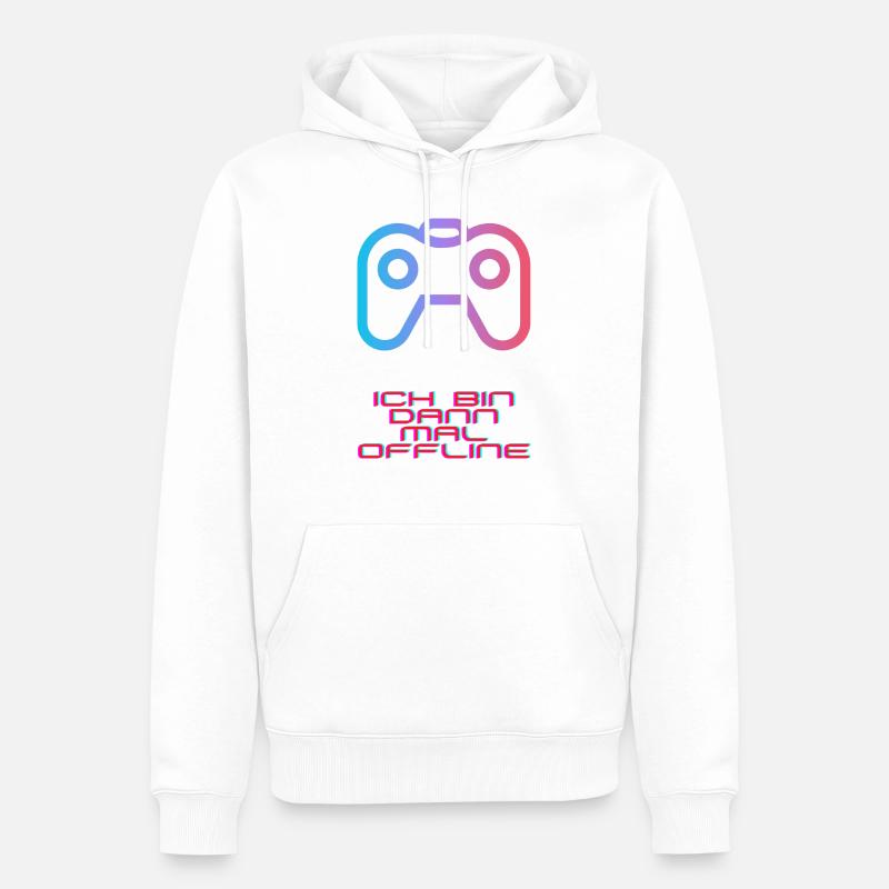 Ich bin dann mal offline - Männer Premium Bio Hoodie - Weiß