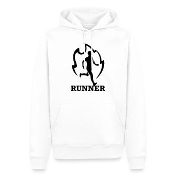 Triathlon Natation Vélo Course Marathon - Sweat à capuche Premium bio Homme - blanc - Devant - Nico (187cm)