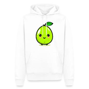 Mignon citron vert raisin fruit kawaii - Sweat à capuche Premium bio Homme - blanc - Devant - Nico (187cm)