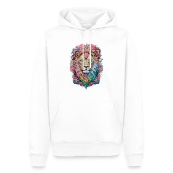 Löwe Wasserfarbe - Männer Premium Bio Hoodie - Weiß - Vorne - Nico (187cm)