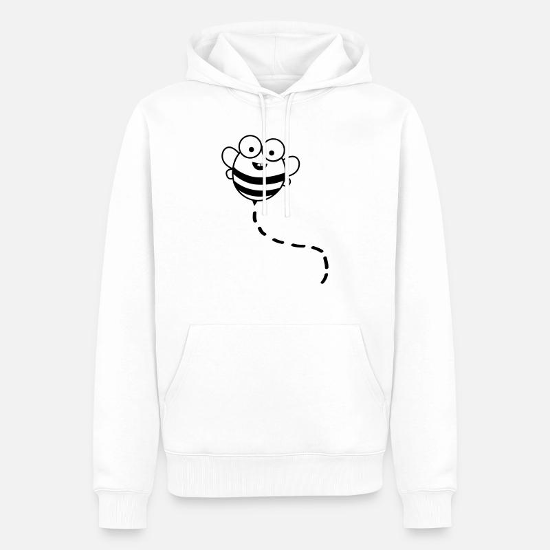 Drôle d’abeille 01 - Sweat à capuche Premium bio Homme - blanc
