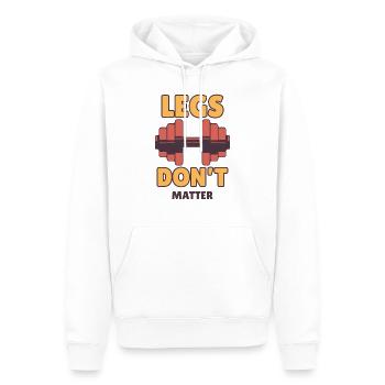 Les jambes n’ont pas d’importance - Sweat à capuche Premium bio Homme - blanc - Devant - Nico (187cm)