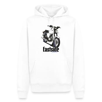 S51 (blanc) // Illustration - Sweat à capuche Premium bio Homme - blanc - Devant - Nico (187cm)